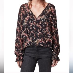 All Saints Penny Skit Top Women's Top Floral Size XS